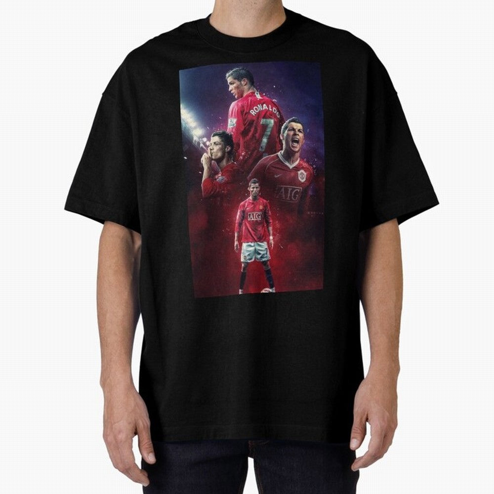 Cristiano Ronaldo dos Santos Aveiro Art Oversized T-Shirt Bring a Champion Mindset to FIFA World Cup 2026 Group Stage for Fans of Cristiano Ronaldo and Brazil, Portugal and Argentina, Bringing Football Festival Excitement, Trophy Ambitions, Country