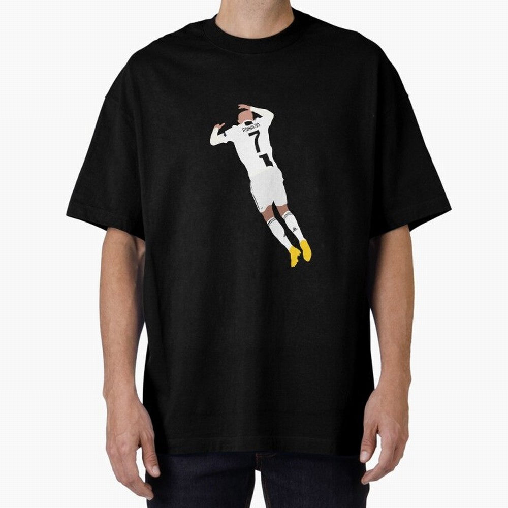 cristiano ronaldo goal celebration Oversized T-Shirt Turn Every Weekend Toward Match Day Hype around FIFA World Cup 2026 Group Stage, Mbappe and Neymar, France and Portugal, Vintage Soccer Flavor, Modern Football Stars, National Flags and Final