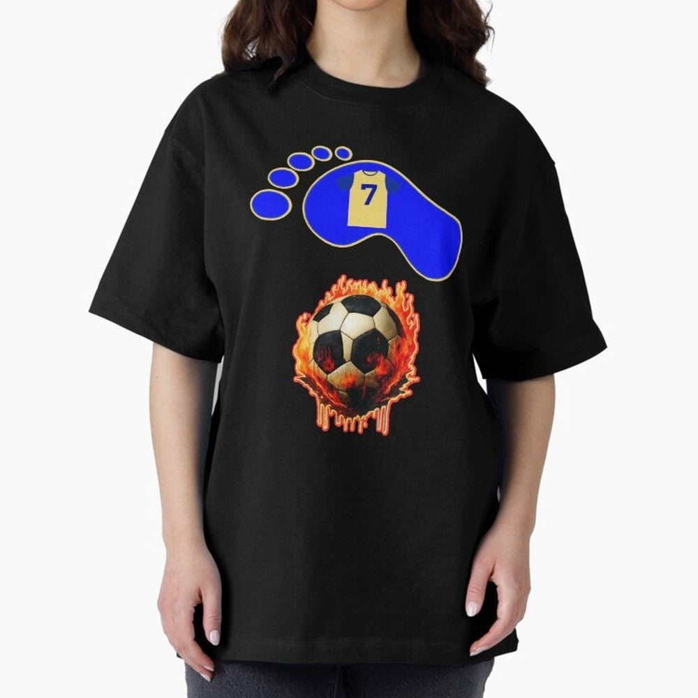 Cristiano Ronaldo 7 Oversized T-Shirt Follow FIFA World Cup 2026 Spirit, Filled with Argentina, Haaland, Stadium Memories, Football Loyalty, International Chants and Championship Tradition; Great for Watch Parties, Sports Bars, Family Nights, Fan