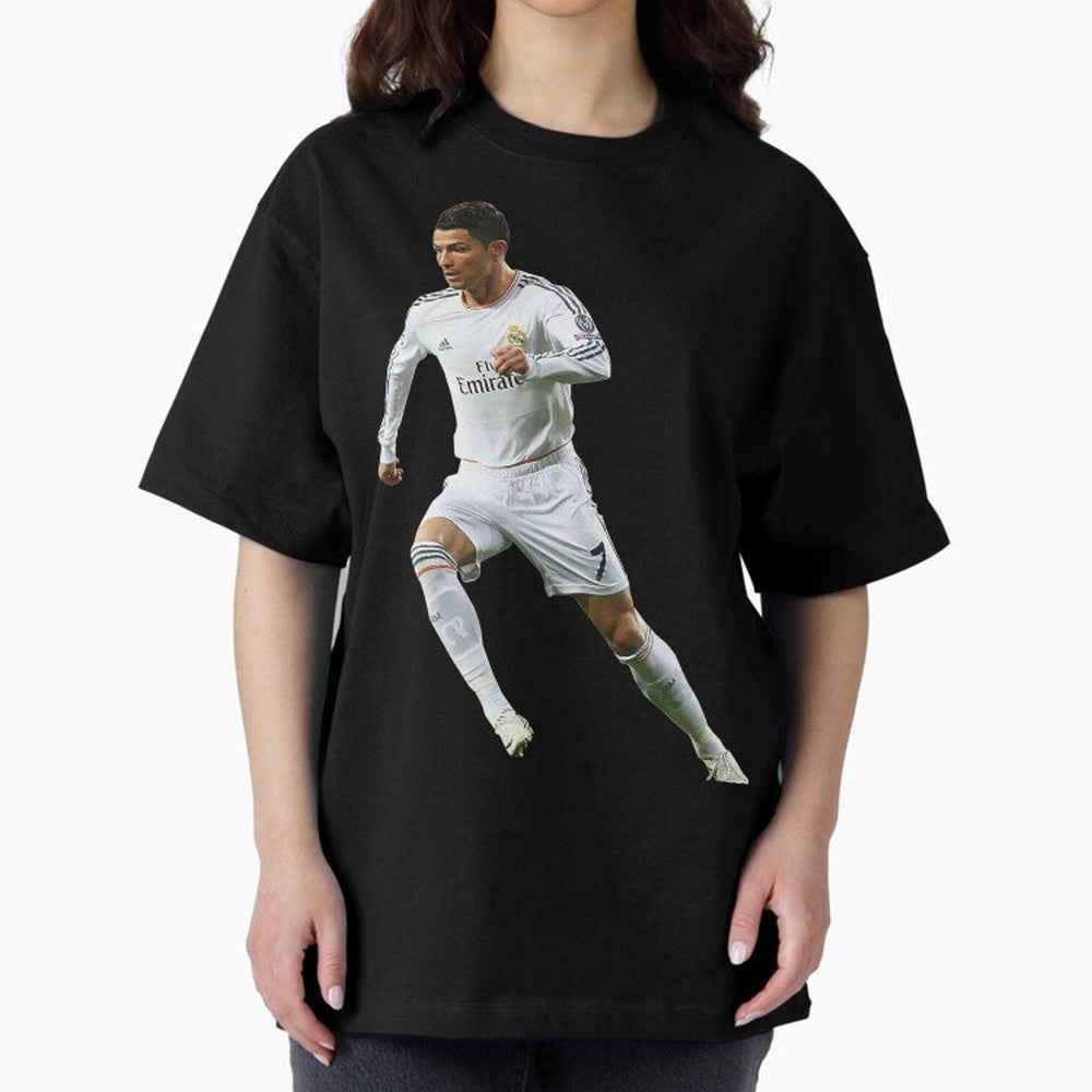 Cristiano Ronaldo Oversized T-Shirt Back Your Heroes with FIFA World Cup 2026 Group Stage Highlighting Messi, CR7 and Mbappe, England Energy, Supporter Pride, Iconic Celebrations, Legendary Names and Global Match Day Energy; Ideal for Fans Who