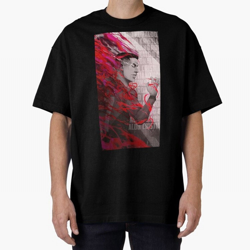 Cristiano Ronaldo x Blue Lock Oversized T-Shirt Celebrate the Magic of FIFA World Cup 2026 for Fans of Cristiano Ronaldo and Argentina and Brazil, Bringing Fan Favorite Moments, National Team Passion, Big Match Drama and Soccer History; Great for