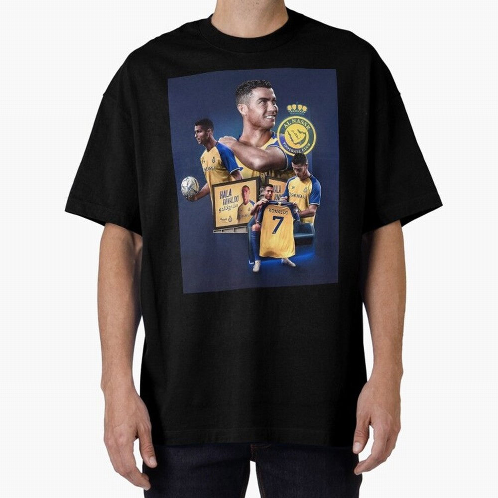 Art Cristiano Ronaldo Wallpaper Oversized T-Shirt Feel the Trophy Chase of the FIFA World Cup 2026 USA Canada Mexico Journey through Mbappe and Neymar Highlights, France Pride, Football Festival Excitement, Trophy Ambitions, Country Rivalries and