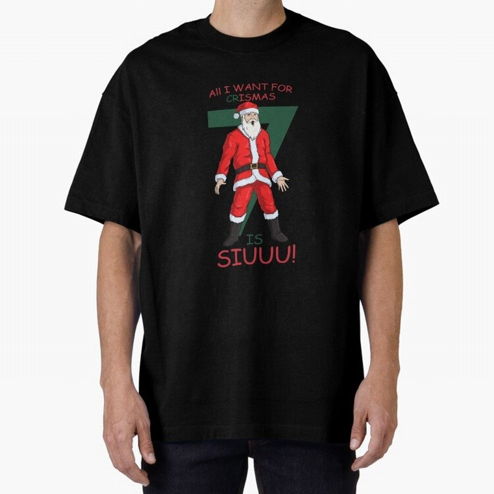 All I want for Christmas is Siuuuu Oversized T-Shirt Elevate FIFA World Cup 2026 Group Stage Built around Cristiano Ronaldo, Haaland and CR7, Brazil Energy, Tournament Hype, Historic Matchups, Family Viewing Parties and Global Sports Pride; Ideal