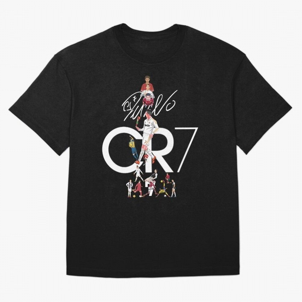 CR7 Oversized T-Shirt Follow the Road to FIFA World Cup 2026 for Fans of Messi and Cristiano Ronaldo and France and Portugal, Bringing Football Passion, Legendary Performances, Festival Vibes and Supporter Community; Ideal for Passionate Fans Who