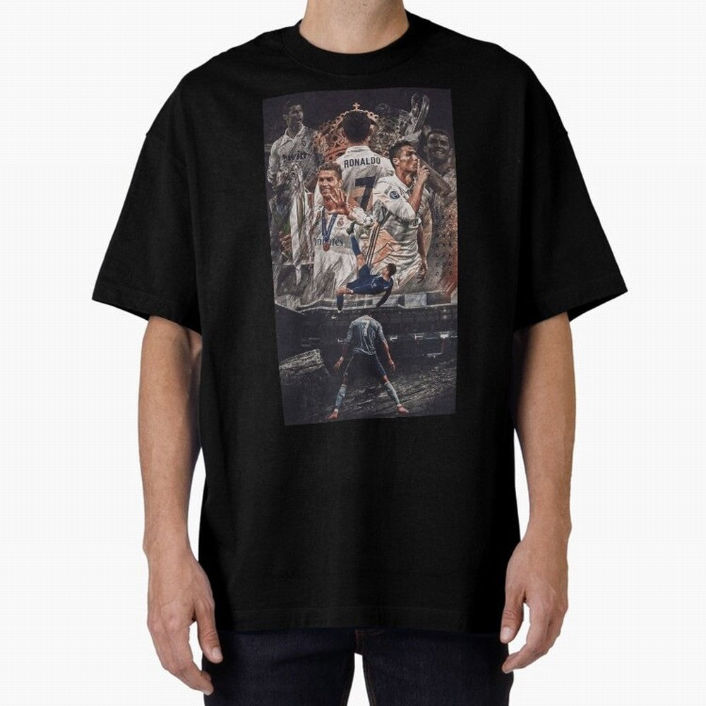 Cristiano Ronaldo Oversized T-Shirt Make Your Look Match Global Football Passion for FIFA World Cup 2026 USA Canada Mexico, Capturing Neymar, Haaland and Cristiano Ronaldo, Argentina, France and Brazil, Stadium Memories, Football Loyalty,