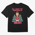 All I Want For Christmas is Siuuu Oversized T-Shirt Bring Legendary Rivalry Energy to FIFA World Cup 2026 for Fans of Messi and France and Portugal, Bringing Global Supporter Spirit, Legendary Goals, National Colors and Tournament Celebration;