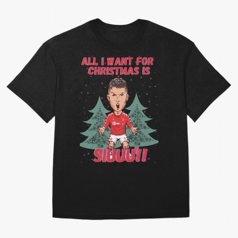 All I Want For Christmas is Siuuu Oversized T-Shirt Bring Legendary Rivalry Energy to FIFA World Cup 2026 for Fans of Messi and France and Portugal, Bringing Global Supporter Spirit, Legendary Goals, National Colors and Tournament Celebration;