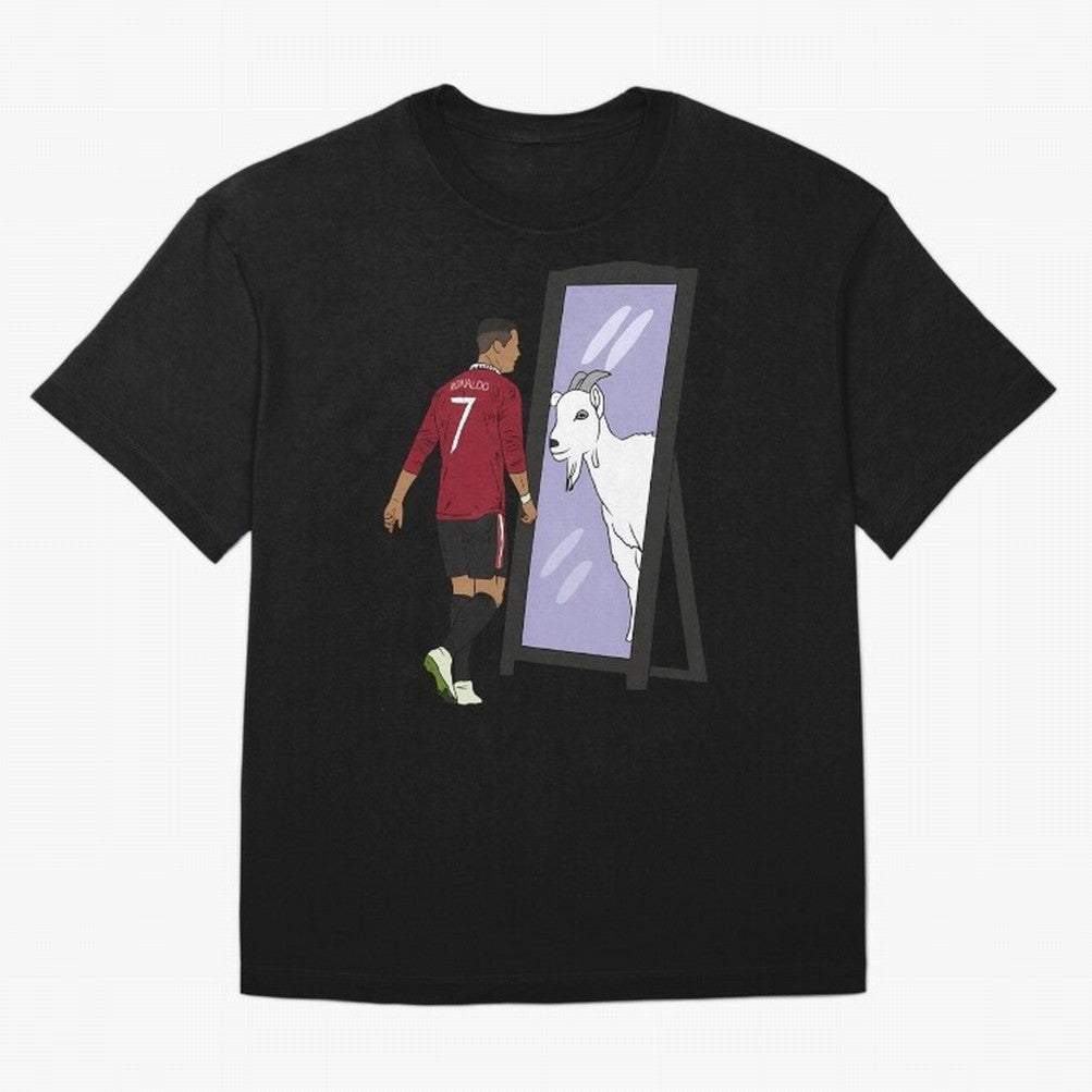 Cristiano Ronaldo Mirror GOAT Oversized T-Shirt Enjoy the Biggest Football Party of the FIFA World Cup 2026 USA Canada Mexico Journey through Messi, Neymar and Mbappe Highlights, Portugal, Spain and Germany Pride, Game Day Rituals, Football