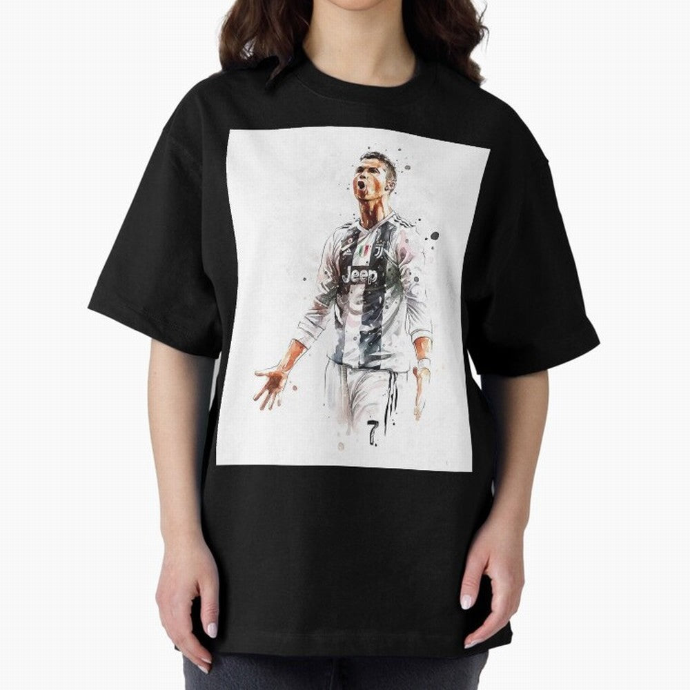 Cristiano Ronaldo Oversized T-Shirt Celebrate the Road through FIFA World Cup 2026 Group Stage Spirit, Made for England and Germany, Messi, Soccer Culture, Superstar Moments, National Team Dreams and Competitive Fire; Ideal for Fans Who Follow