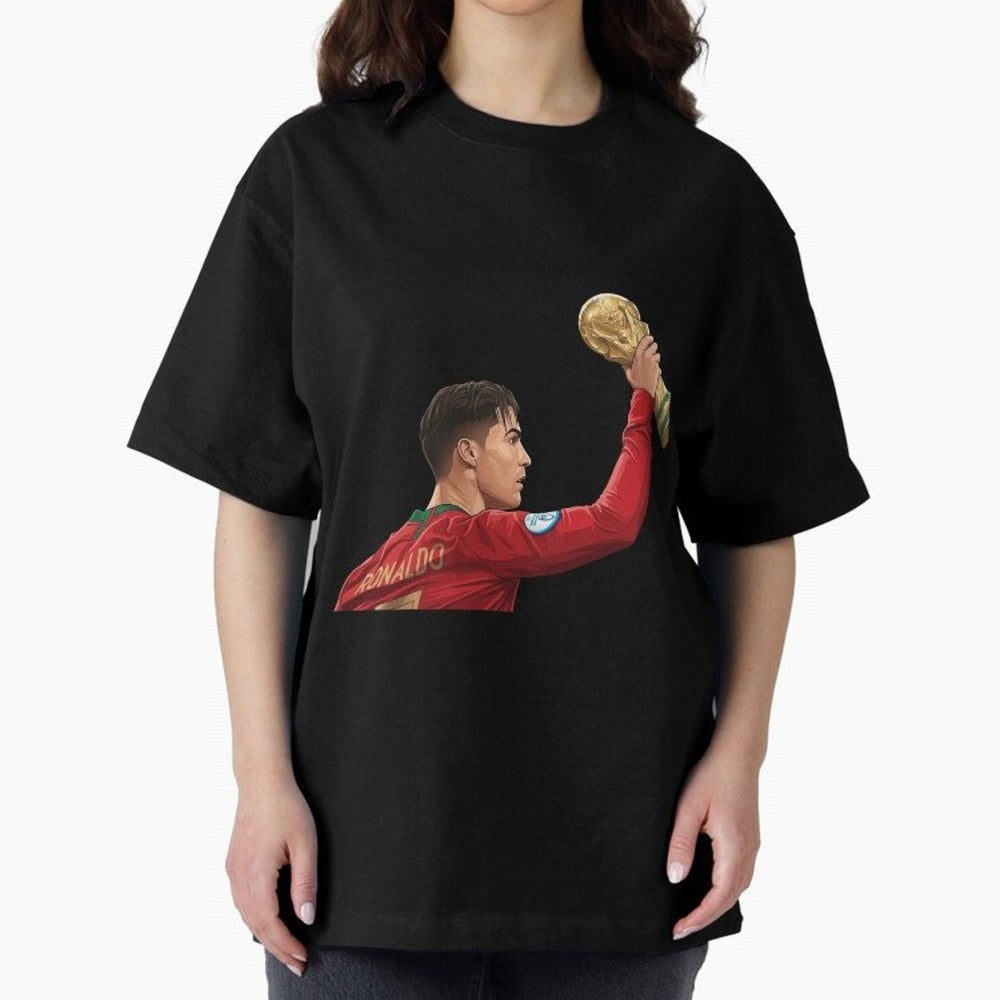 Cristiano Ronaldo Oversized T-Shirt Feel International Energy from the FIFA World Cup 2026 USA Canada Mexico Journey through CR7 Highlights, England, France and Netherlands Pride, Sports Nostalgia, International Competition, Famous Players and