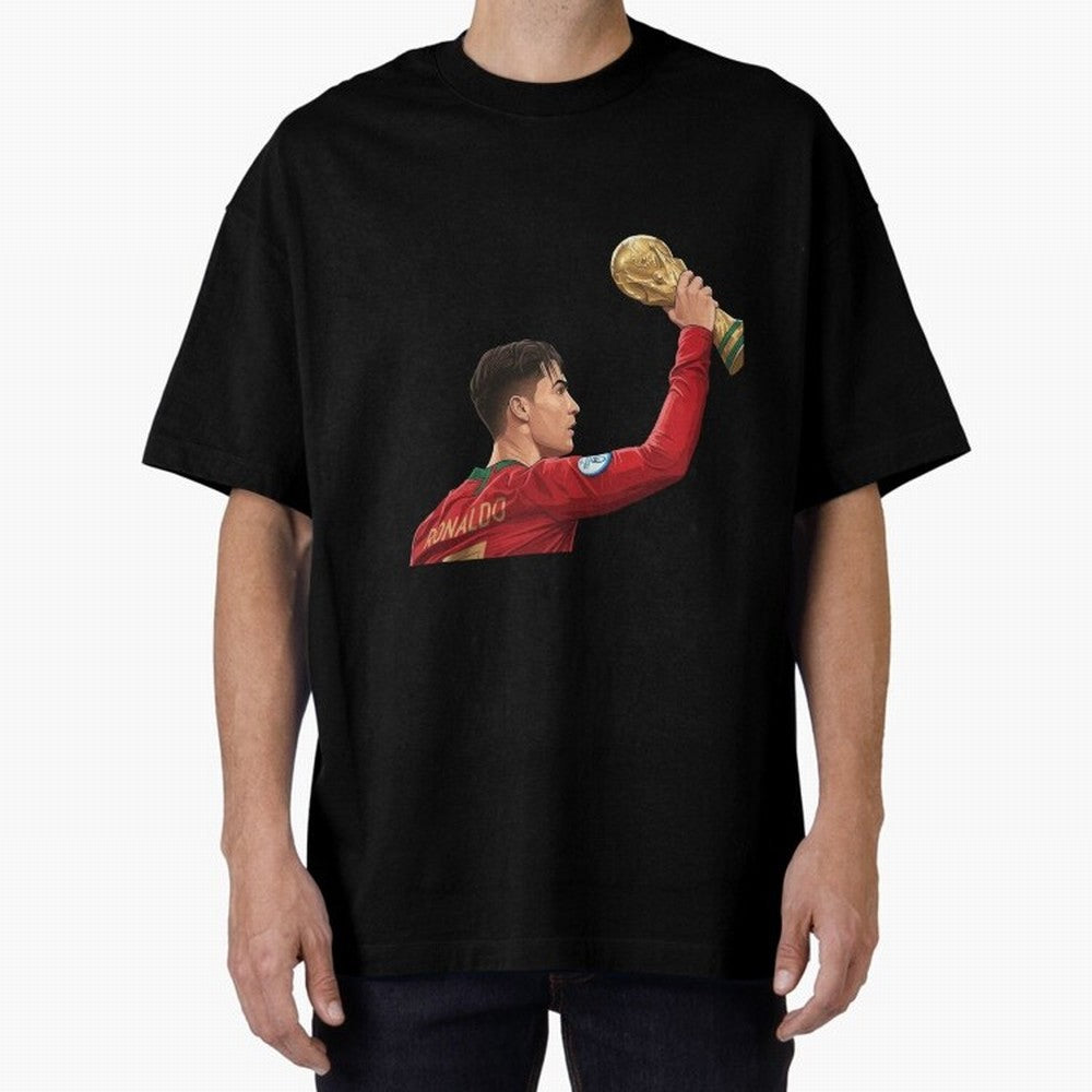 Cristiano Ronaldo Oversized T-Shirt Feel International Energy from the FIFA World Cup 2026 USA Canada Mexico Journey through CR7 Highlights, England, France and Netherlands Pride, Sports Nostalgia, International Competition, Famous Players and