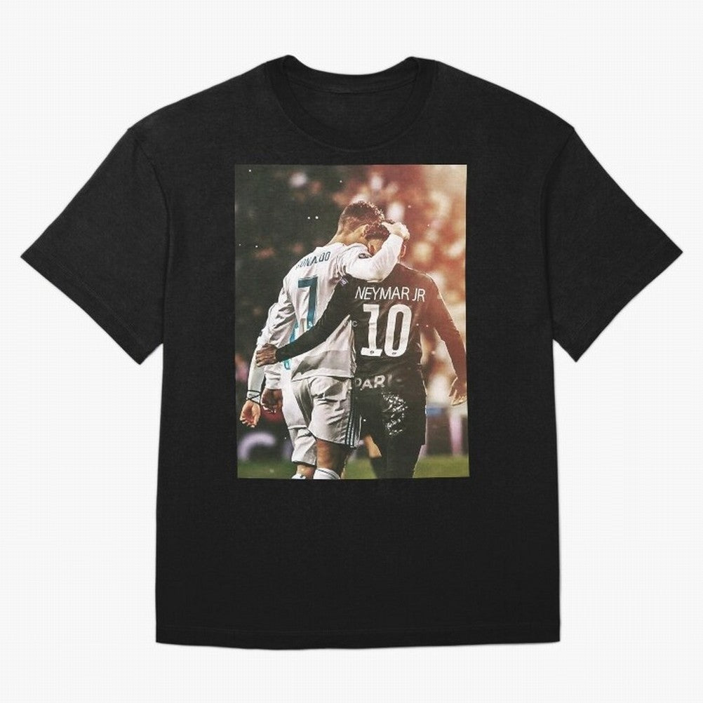 CR7 N Neymar Oversized T-Shirt Honor Global Football Passion for FIFA World Cup 2026 Group Stage, Driven by Messi, Neymar and Mbappe, France and Portugal, Football Festival Excitement, Trophy Ambitions, Country Rivalries and Star Player Buzz; Built