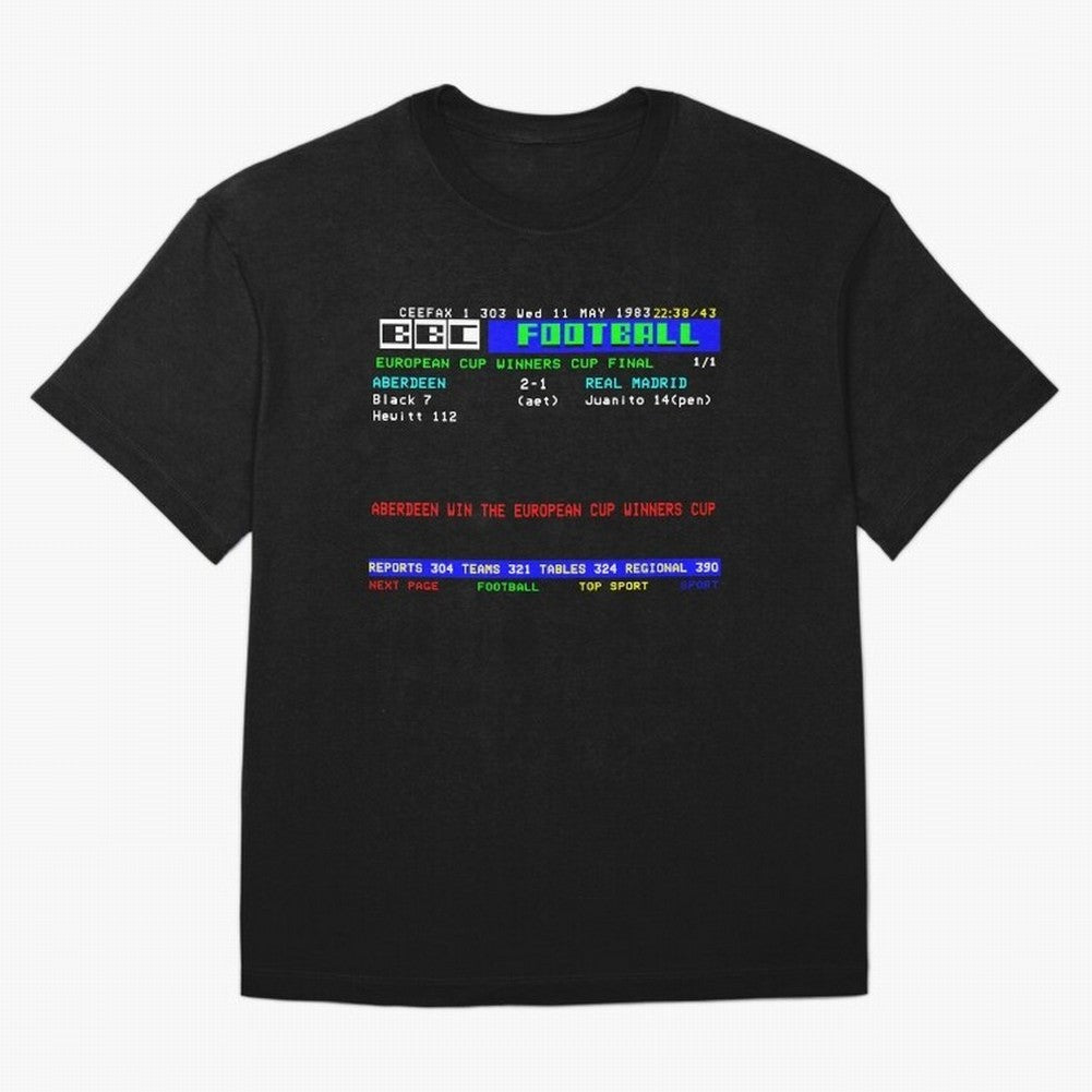 Aberdeen Cup Winners Cup Final 1983 CEEFAX Oversized T-Shirt Turn Football Passion into Match Day Hype around FIFA World Cup 2026, Messi, Spain, Football Passion, Legendary Performances, Festival Vibes and Supporter Community; Created for Match Day