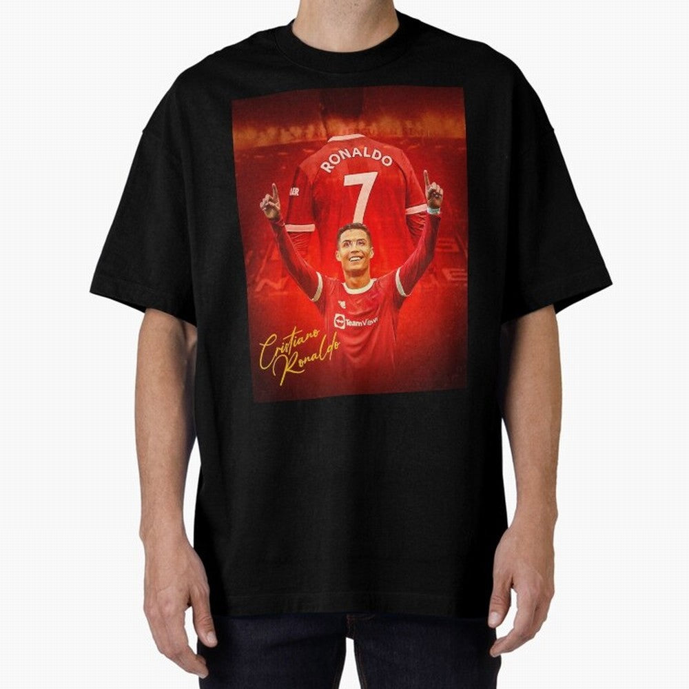 Cristiano Ronaldo ,Manchester 2022 Star, Football Poster, Ronaldo Gifts, Ronaldo Best Selling Oversized T-Shirt Honor the Beautiful Game during Match Day Hype around FIFA World Cup 2026 Group Stage, Messi and Cristiano Ronaldo, France and Portugal,