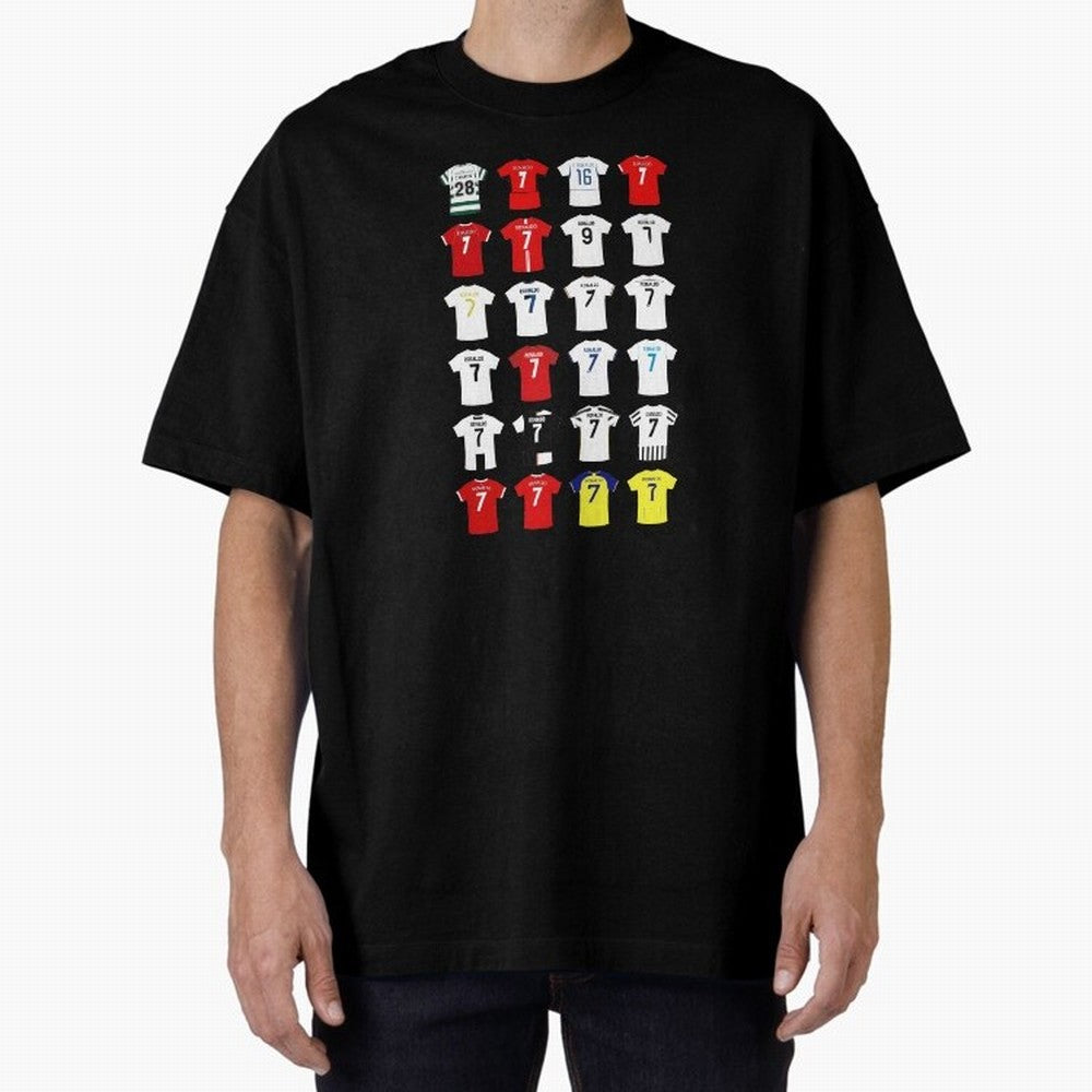 Cristiano Ronaldo Football Shirt Oversized T-Shirt Bring Champion Energy into the FIFA World Cup 2026 Group Stage Journey through Haaland and Mbappe Highlights, Brazil, Portugal and Argentina Pride, Stadium Memories, Football Loyalty, International
