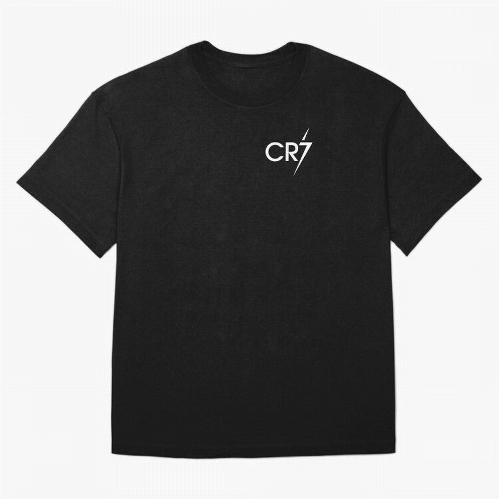 CR7 Black Oversized T-Shirt Bring a Champion Mindset to FIFA World Cup 2026 Group Stage Spirit, Celebrating Spain and Netherlands, Messi and Cristiano Ronaldo, Champion Mindset, Group Stage Buzz, Knockout Tension and Passionate Fan Culture; Ideal