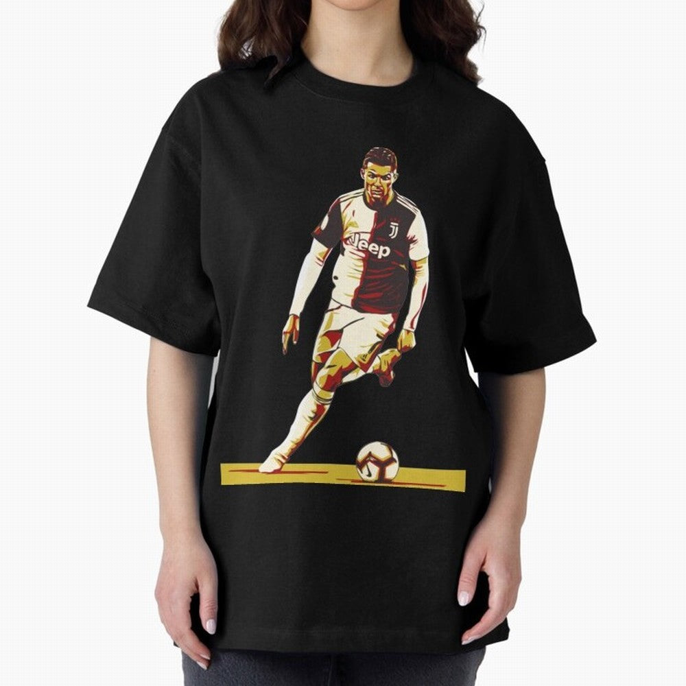 Cristiano Ronaldo Ronaldo Oversized T-Shirt Back the Journey through Global Football Passion for FIFA World Cup 2026 Group Stage, Connected to CR7 and Messi, Germany, Match Day Excitement, Supporter Culture, Golden Goals and Global Football