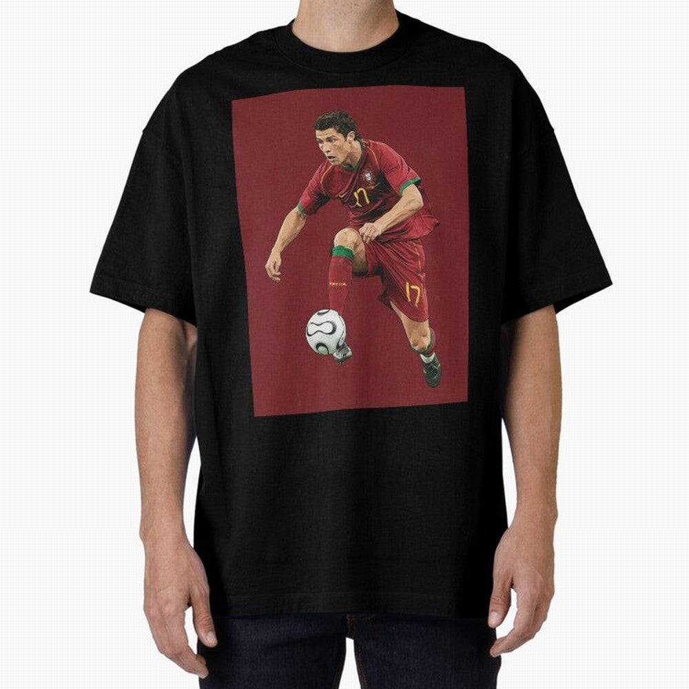 Ronaldo Oversized T-Shirt Upgrade Global Football Passion for FIFA World Cup 2026, Celebrating Haaland, Netherlands, Stadium Memories, Football Loyalty, International Chants and Championship Tradition; Perfect for People Who Love Argentina, Brazil,