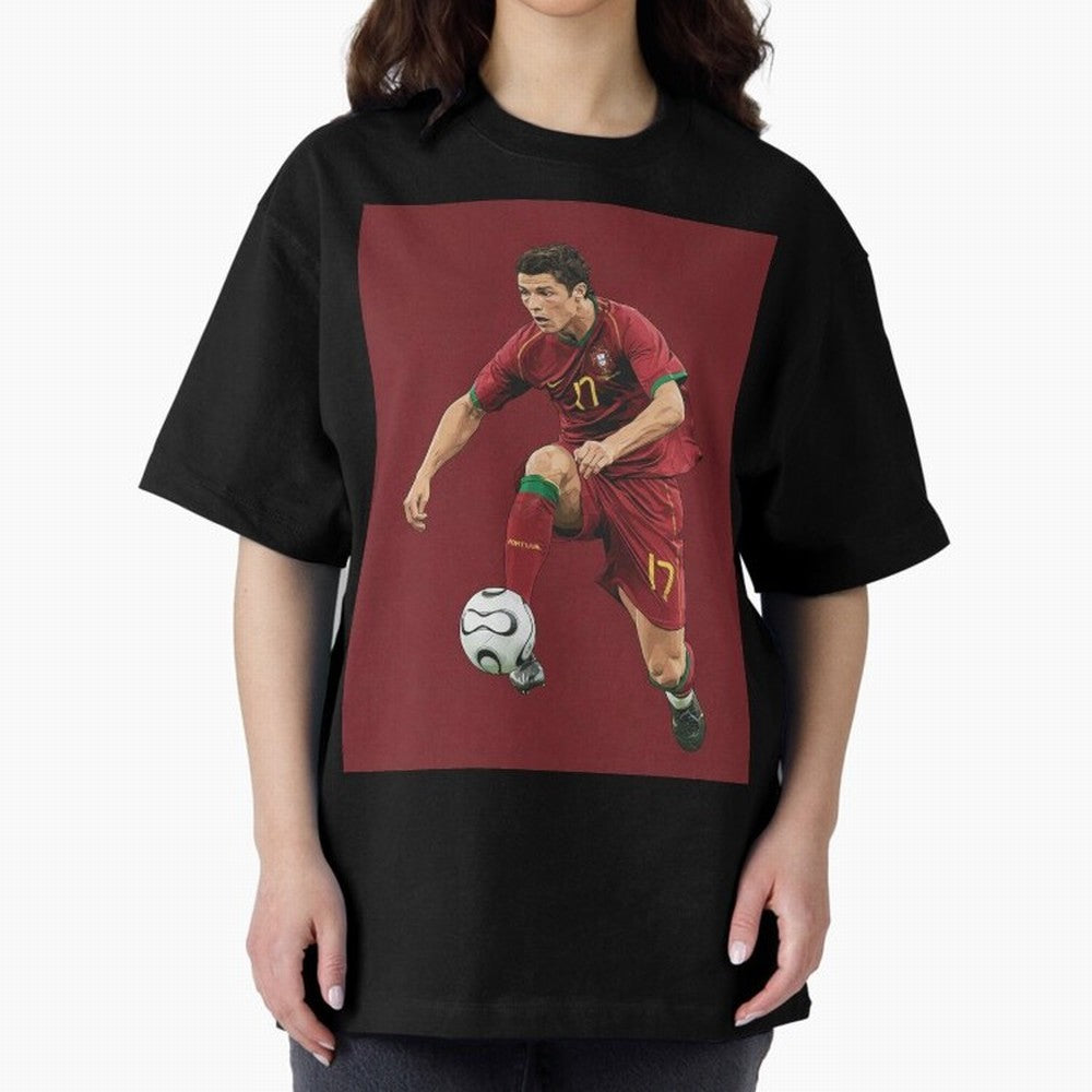 Ronaldo Oversized T-Shirt Upgrade Global Football Passion for FIFA World Cup 2026, Celebrating Haaland, Netherlands, Stadium Memories, Football Loyalty, International Chants and Championship Tradition; Perfect for People Who Love Argentina, Brazil,