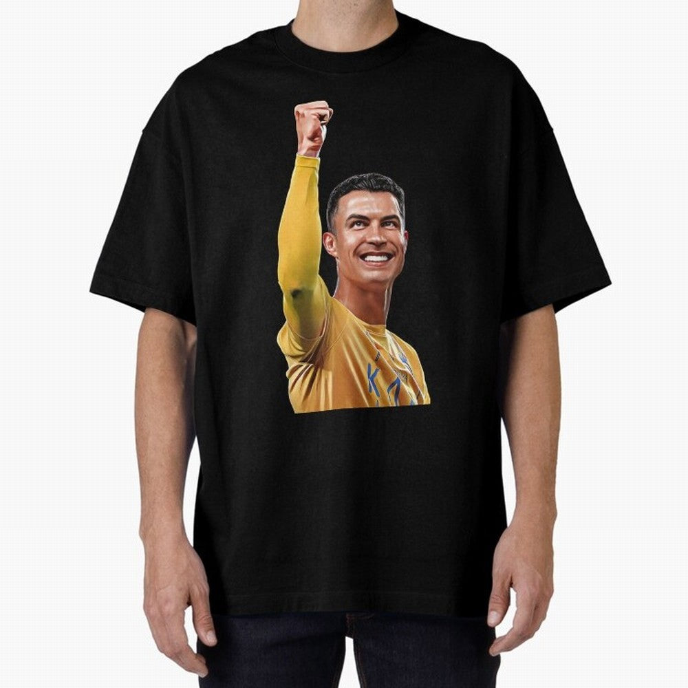 Cristiano Ronaldo - CR 7 Celebration Oversized T-Shirt Bring a Champion Mindset to FIFA World Cup 2026 for Fans of Cristiano Ronaldo, Haaland and CR7 and Spain and Netherlands, Bringing Sports Nostalgia, International Competition, Famous Players