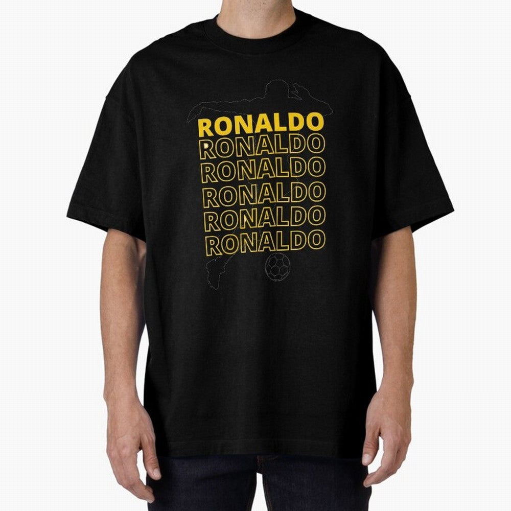 Ronaldo Oversized T-Shirt Capture Stadium Memories from FIFA World Cup 2026 for Fans of Haaland and Mbappe and England, France and Netherlands, Bringing Tournament Hype, Historic Matchups, Family Viewing Parties and Global Sports Pride; Great for
