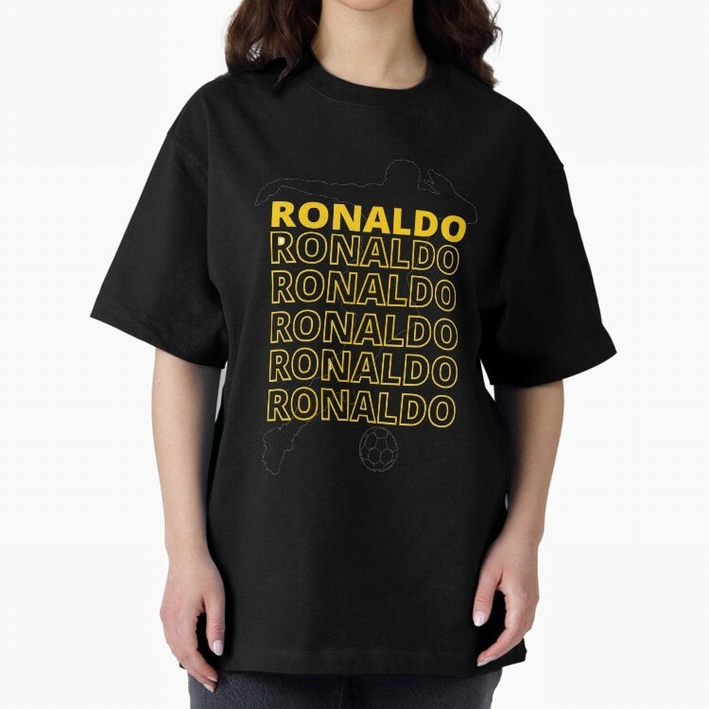 Ronaldo Oversized T-Shirt Capture Stadium Memories from FIFA World Cup 2026 for Fans of Haaland and Mbappe and England, France and Netherlands, Bringing Tournament Hype, Historic Matchups, Family Viewing Parties and Global Sports Pride; Great for
