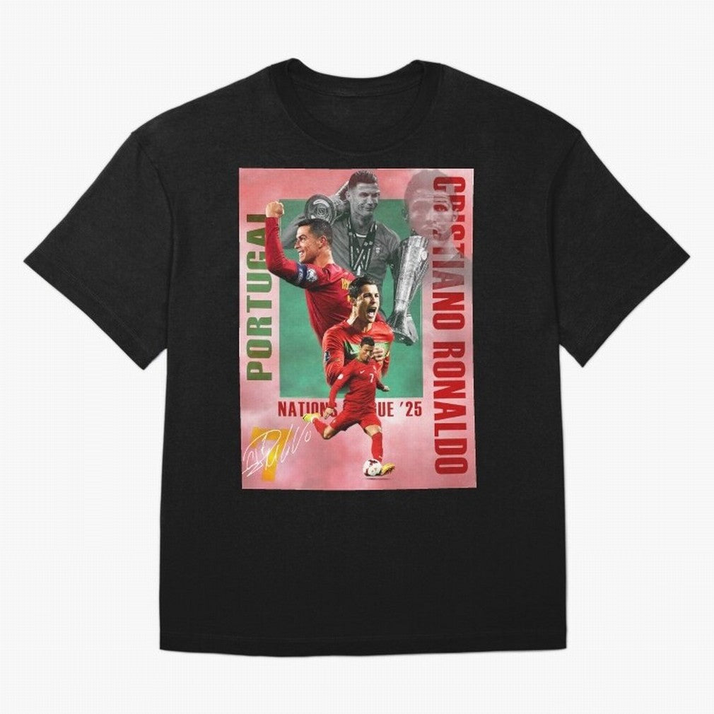 Cristiano Ronaldo Portugal Football Legend Oversized T-Shirt Bring World Football Passion into FIFA World Cup 2026 for Fans of Haaland and Argentina, France and Brazil, Bringing Sports Nostalgia, International Competition, Famous Players and