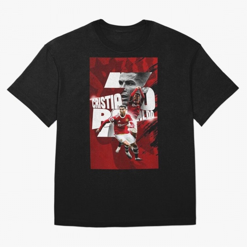 Cristiano Ronaldo Illustration Oversized T-Shirt Live the Energy of Global Football Passion for FIFA World Cup 2026 USA Canada Mexico, Built around CR7, Germany, Champion Mindset, Group Stage Buzz, Knockout Tension and Passionate Fan Culture; Great
