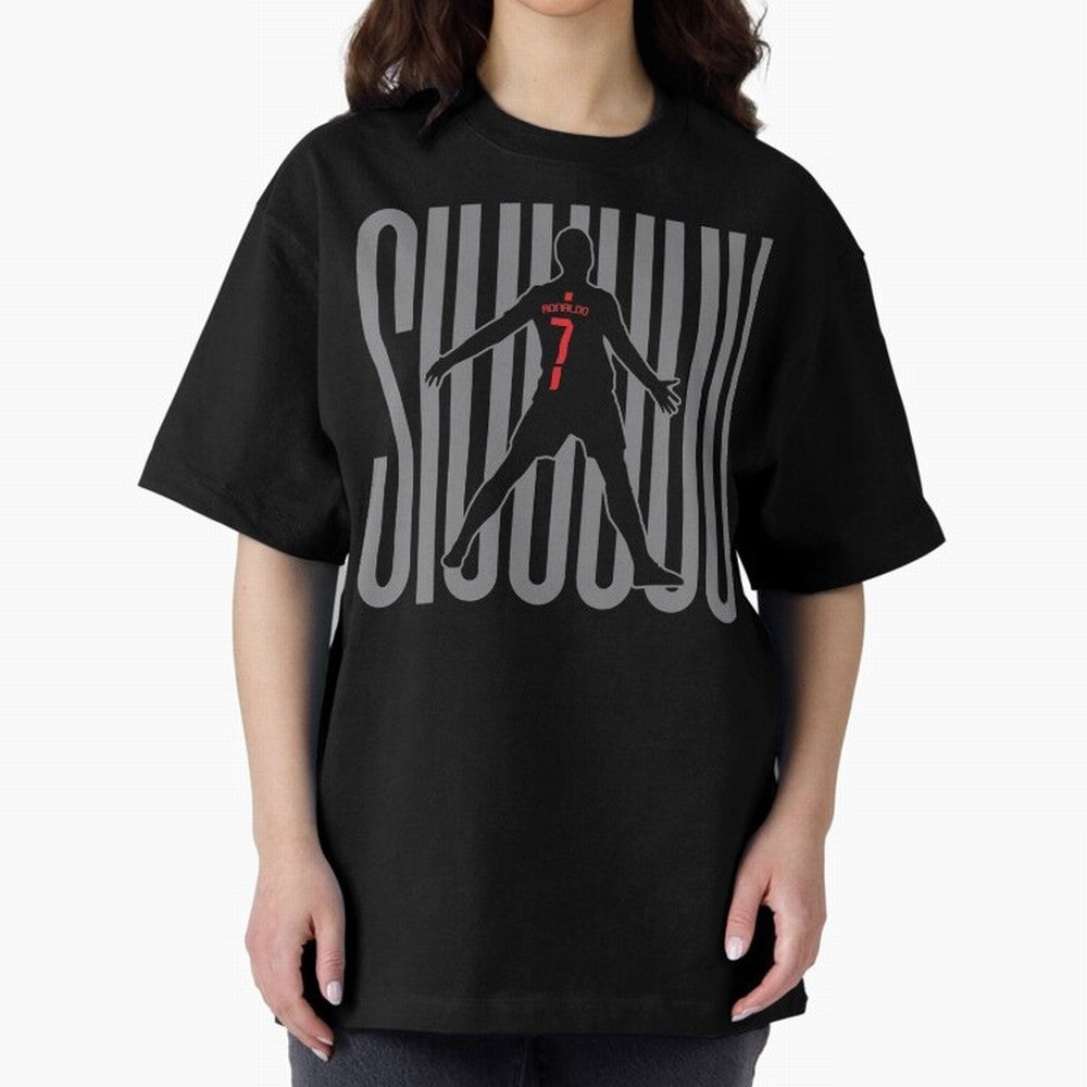 Siuuuuu Cristiano Ronaldo Oversized T-Shirt Celebrate Unforgettable Nights in Global Football Passion for FIFA World Cup 2026 USA Canada Mexico, Connected to Neymar, Haaland and Cristiano Ronaldo, Germany, Championship Spirit, Famous Goals, Roaring