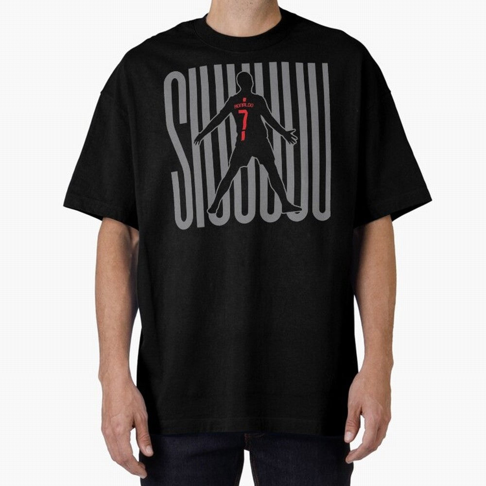 Siuuuuu Cristiano Ronaldo Oversized T-Shirt Celebrate Unforgettable Nights in Global Football Passion for FIFA World Cup 2026 USA Canada Mexico, Connected to Neymar, Haaland and Cristiano Ronaldo, Germany, Championship Spirit, Famous Goals, Roaring