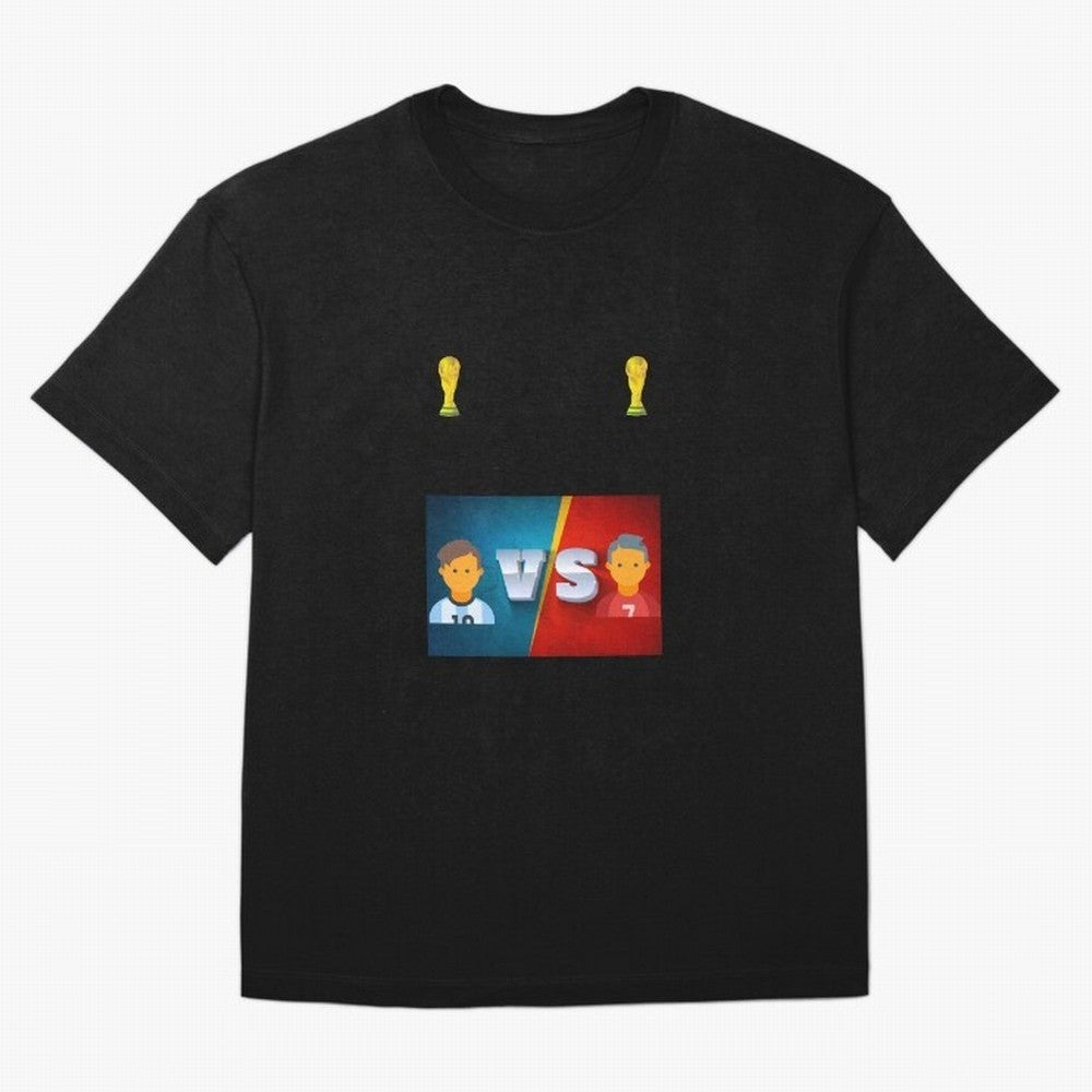 THE RONALDO VS MESSI Oversized T-Shirt Feel the Roar of FIFA World Cup 2026 Spirit, Highlighting England and Germany, Cristiano Ronaldo, Haaland and CR7, Football History, Final Match Energy, Crowd Noise and Once in a Lifetime Moments; Perfect for