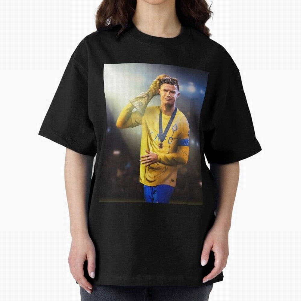 Cristiano Ronaldo Active( Oversized T-Shirt Show Your Tournament Heart for Match Day Hype around FIFA World Cup 2026, CR7 and Messi, Brazil, Portugal and Argentina, Retro Football Energy, Iconic Rivalries, Trophy Chase Drama and Stadium Atmosphere;
