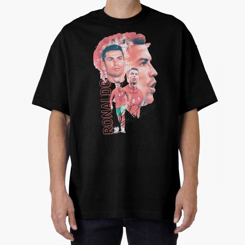 Cristiano Ronaldo Design Oversized T-Shirt Unlock FIFA World Cup 2026 Group Stage for Fans of Neymar, Haaland and Cristiano Ronaldo and England and Germany, Bringing Football History, Final Match Energy, Crowd Noise and Once in a Lifetime Moments;