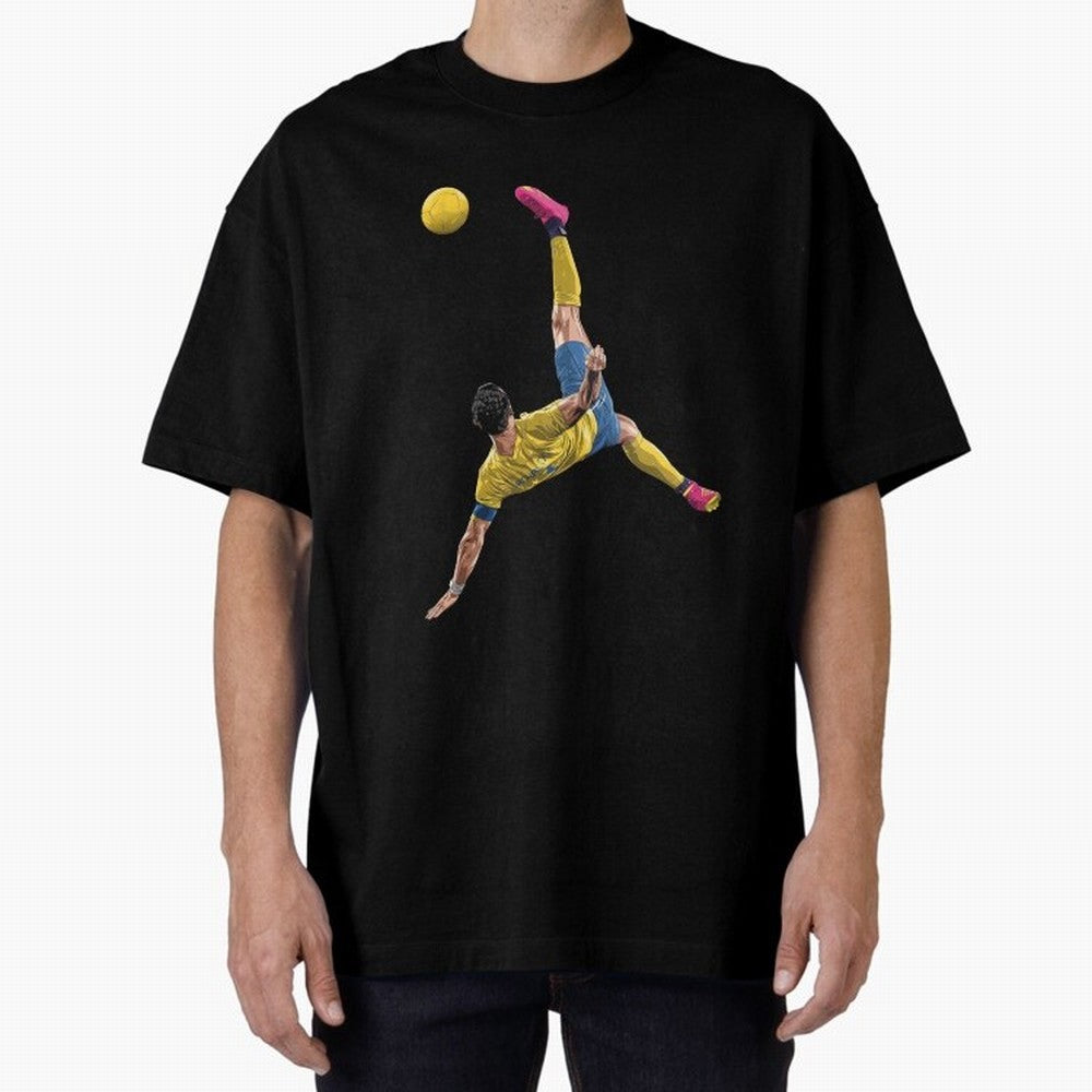 CRISTIANO RONALDO BICYCLE KICK GOAL AL NASSR Classic Oversized T-Shirt Enjoy Match Day Hype around FIFA World Cup 2026 USA Canada Mexico, Mbappe and Neymar, Spain, Vintage Soccer Flavor, Modern Football Stars, National Flags and Final Night