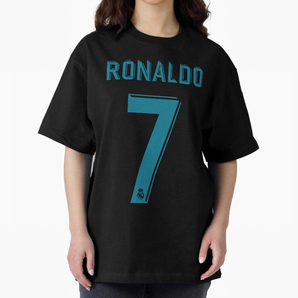 Cristiano Ronaldo 2018 Oversized T-Shirt Celebrate FIFA World Cup 2026 USA Canada Mexico Spirit, Capturing England, Messi, CR7 and Mbappe, Stadium Chants, National Pride, Trophy Dreams and Unforgettable Football Memories; Ideal for Football Dads,