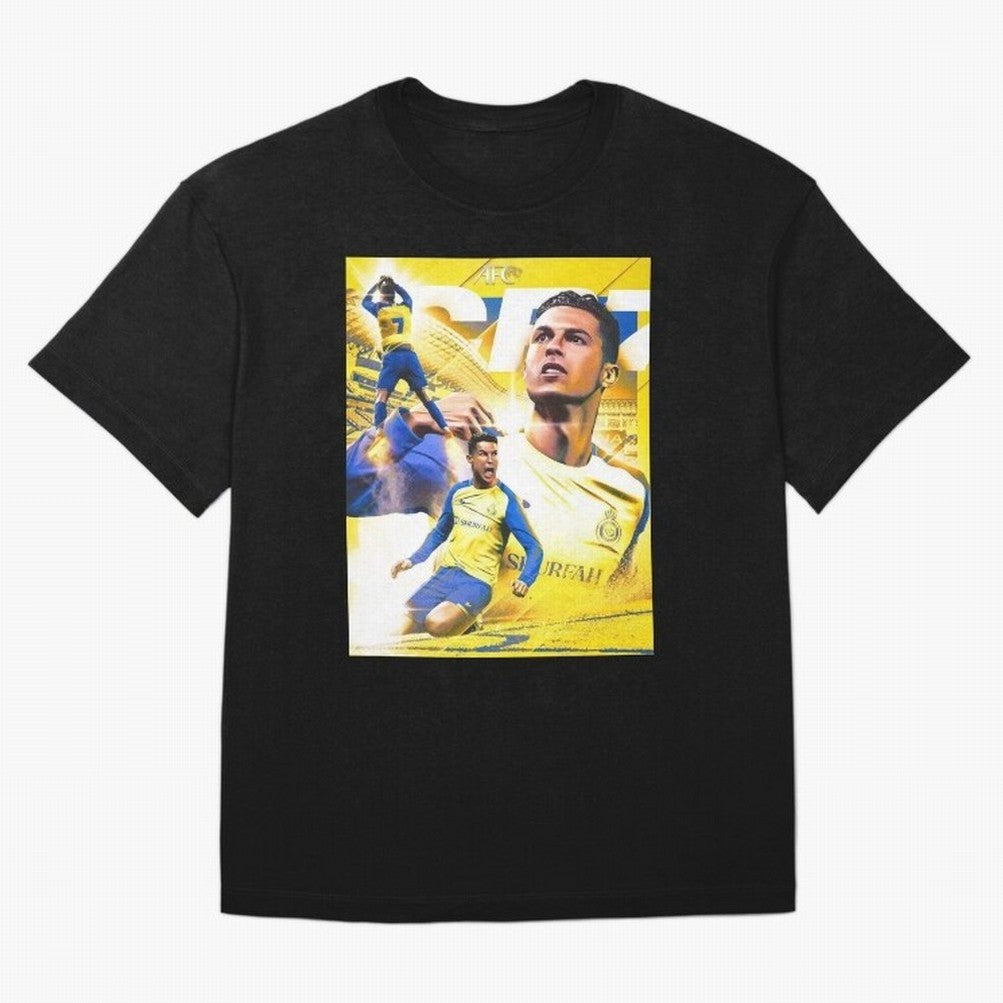 Cristiano Ronaldo Al-Nassr Football Club Oversized T-Shirt Feel the Roar of FIFA World Cup 2026 Spirit, Driven by England, France and Netherlands, CR7, Sports Nostalgia, International Competition, Famous Players and Unforgettable Victories; Perfect