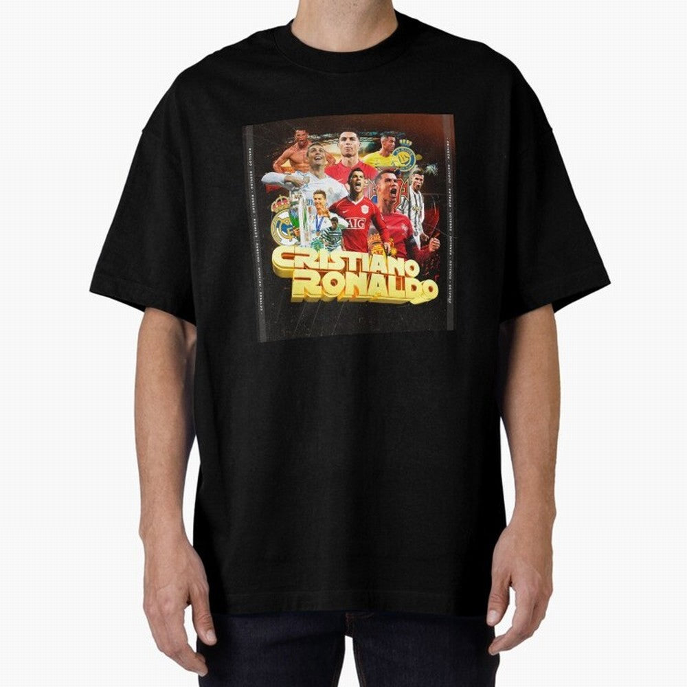 Cristiano Ronaldo Best of Career Oversized T-Shirt Share the Excitement of FIFA World Cup 2026 Group Stage Spirit, Made for Spain, Neymar, Haaland and Cristiano Ronaldo, Vintage Soccer Flavor, Modern Football Stars, National Flags and Final Night