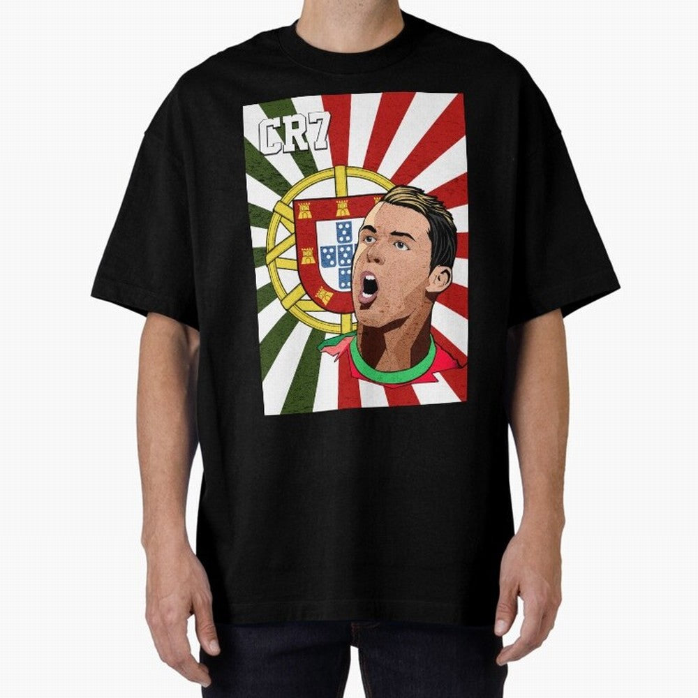 Cristiano Ronaldo 7 Oversized T-Shirt Follow FIFA World Cup 2026 Group Stage for Fans of Messi and Spain and Netherlands, Bringing Stadium Memories, Football Loyalty, International Chants and Championship Tradition; Ideal for Passionate Fans Who