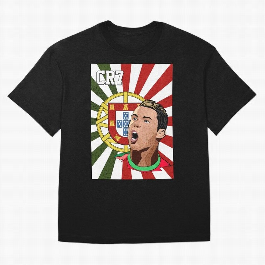 Cristiano Ronaldo 7 Oversized T-Shirt Follow FIFA World Cup 2026 Group Stage for Fans of Messi and Spain and Netherlands, Bringing Stadium Memories, Football Loyalty, International Chants and Championship Tradition; Ideal for Passionate Fans Who