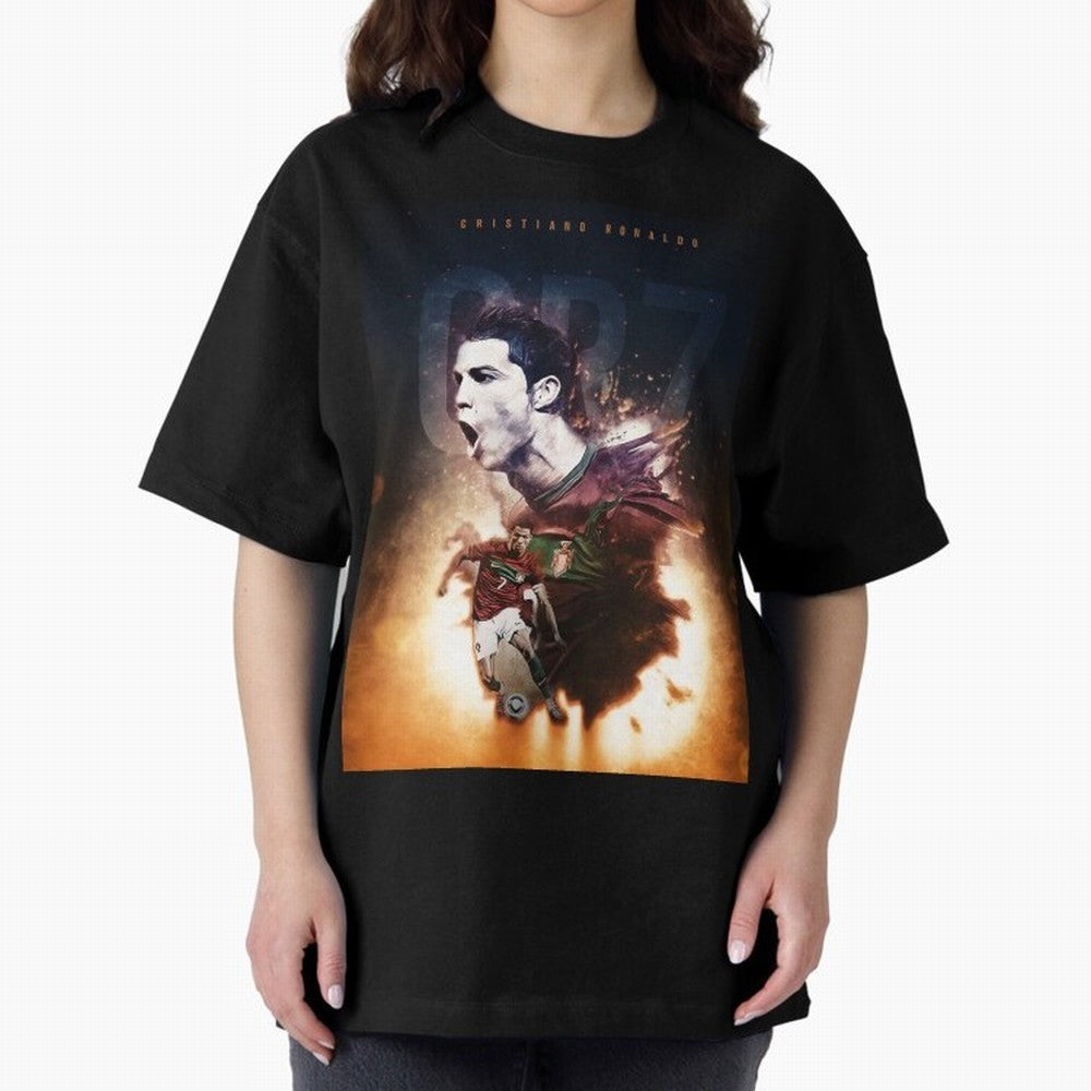 Cristiano Ronaldo 7 Oversized T-Shirt Celebrate Unforgettable Nights in FIFA World Cup 2026 USA Canada Mexico Spirit, Connected to Spain, Neymar, Worldwide Fan Energy, Dramatic Goals, Stadium Lights and Championship Celebrations; Perfect for People