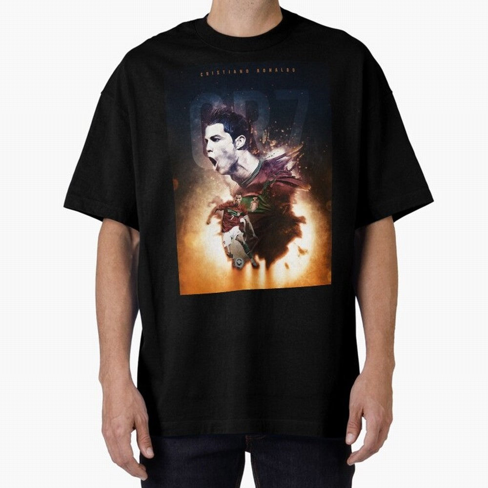 Cristiano Ronaldo 7 Oversized T-Shirt Celebrate Unforgettable Nights in FIFA World Cup 2026 USA Canada Mexico Spirit, Connected to Spain, Neymar, Worldwide Fan Energy, Dramatic Goals, Stadium Lights and Championship Celebrations; Perfect for People