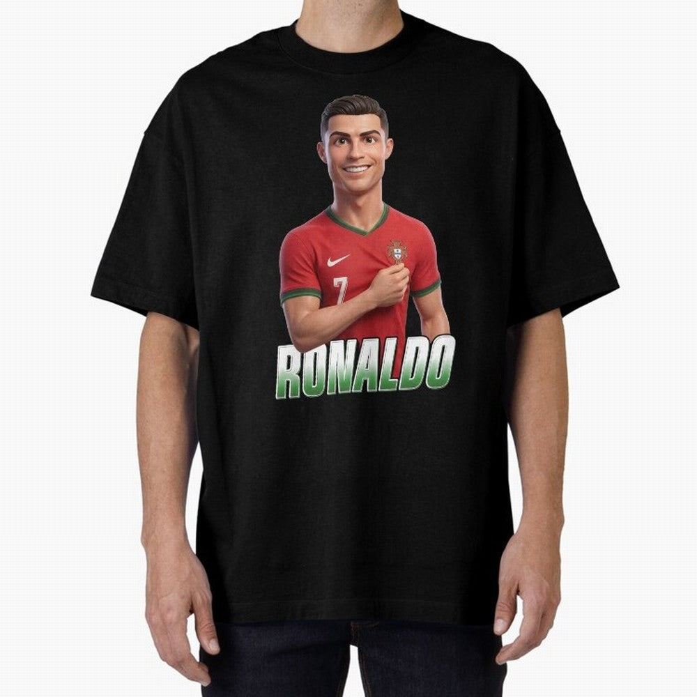 Ronaldo Oversized T-Shirt Feel the Trophy Chase of Match Day Hype around FIFA World Cup 2026 USA Canada Mexico, Messi, Neymar and Mbappe, Argentina, France and Brazil, Football Passion, Legendary Performances, Festival Vibes and Supporter