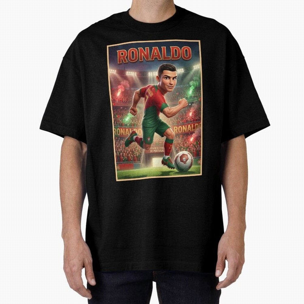 Ronaldo Oversized T-Shirt Show Support during Global Football Passion for FIFA World Cup 2026, Built around Mbappe, Argentina, France and Brazil, Supporter Pride, Iconic Celebrations, Legendary Names and Global Match Day Energy; Built for