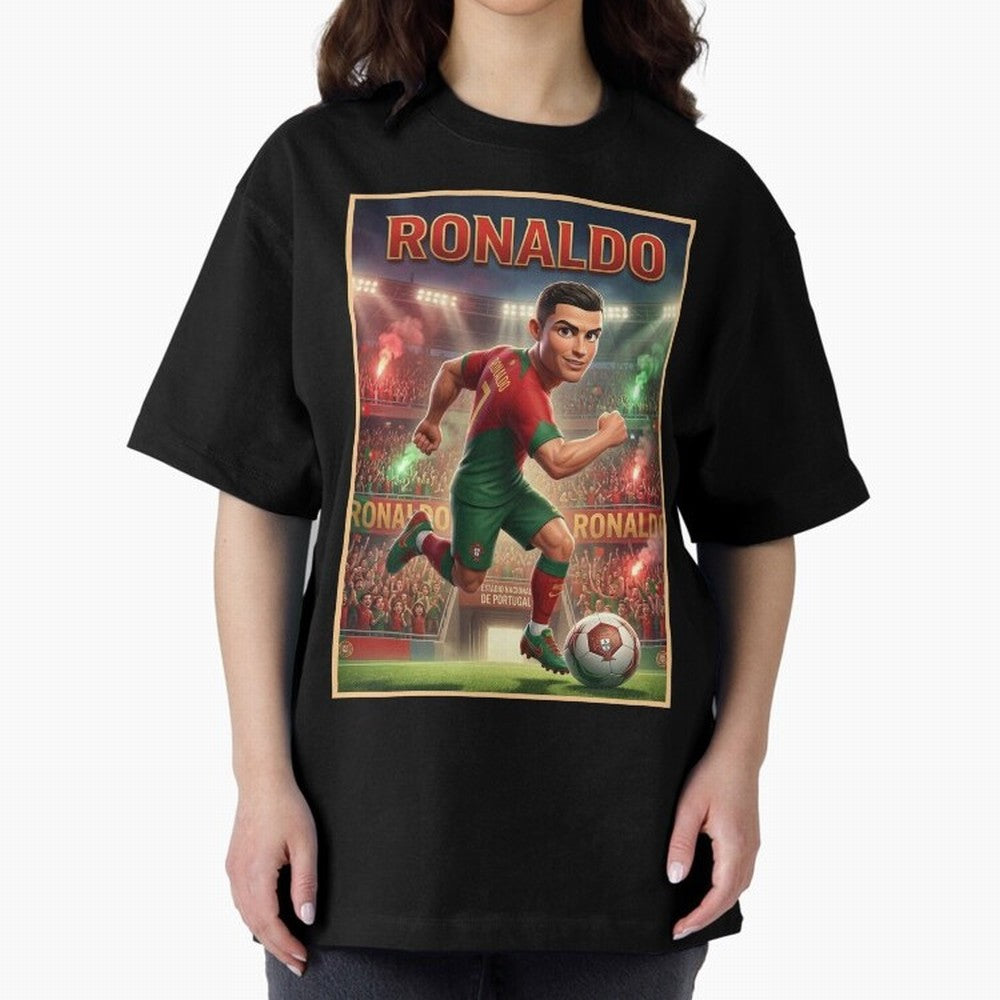 Ronaldo Oversized T-Shirt Show Support during Global Football Passion for FIFA World Cup 2026, Built around Mbappe, Argentina, France and Brazil, Supporter Pride, Iconic Celebrations, Legendary Names and Global Match Day Energy; Built for