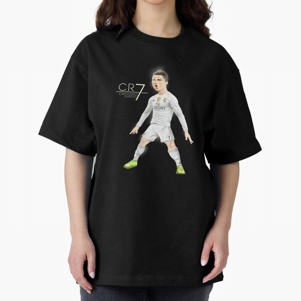 CR7 Oversized T-Shirt Feel International Energy from Global Football Passion for FIFA World Cup 2026, Filled with CR7, France, Football Passion, Legendary Performances, Festival Vibes and Supporter Community; Perfect for People Who Love Argentina,