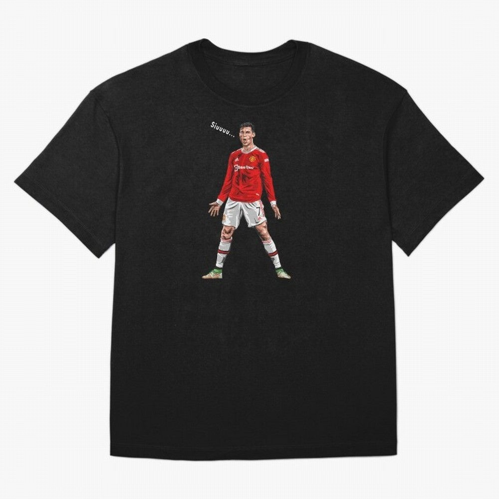 Christiano Ronaldo CR7 Siuuuuu... Oversized T-Shirt Remember FIFA World Cup 2026 USA Canada Mexico for Fans of Messi, CR7 and Mbappe and Argentina and Brazil, Bringing Vintage Soccer Flavor, Modern Football Stars, National Flags and Final Night