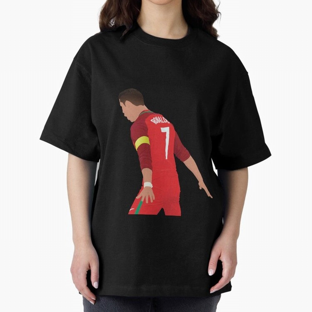 Cristiano Ronaldo - Portugal Oversized T-Shirt Enjoy the Biggest Football Party of Global Football Passion for FIFA World Cup 2026 USA Canada Mexico, Inspired by CR7, Germany, Global Supporter Spirit, Legendary Goals, National Colors and Tournament