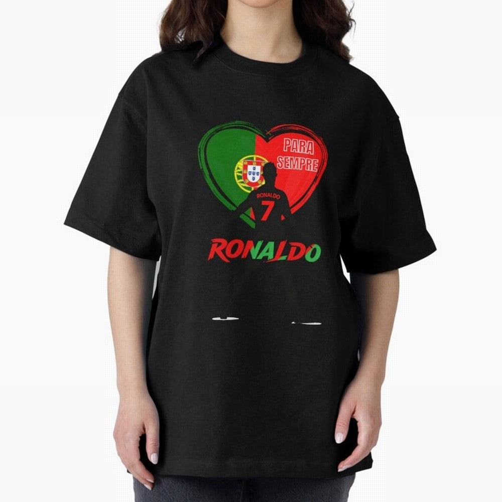 Love Cristiano Ronaldo Oversized T-Shirt Join Supporters Worldwide for FIFA World Cup 2026 USA Canada Mexico Featuring Mbappe, France and Portugal Energy, Fan Favorite Moments, National Team Passion, Big Match Drama and Soccer History; Perfect for