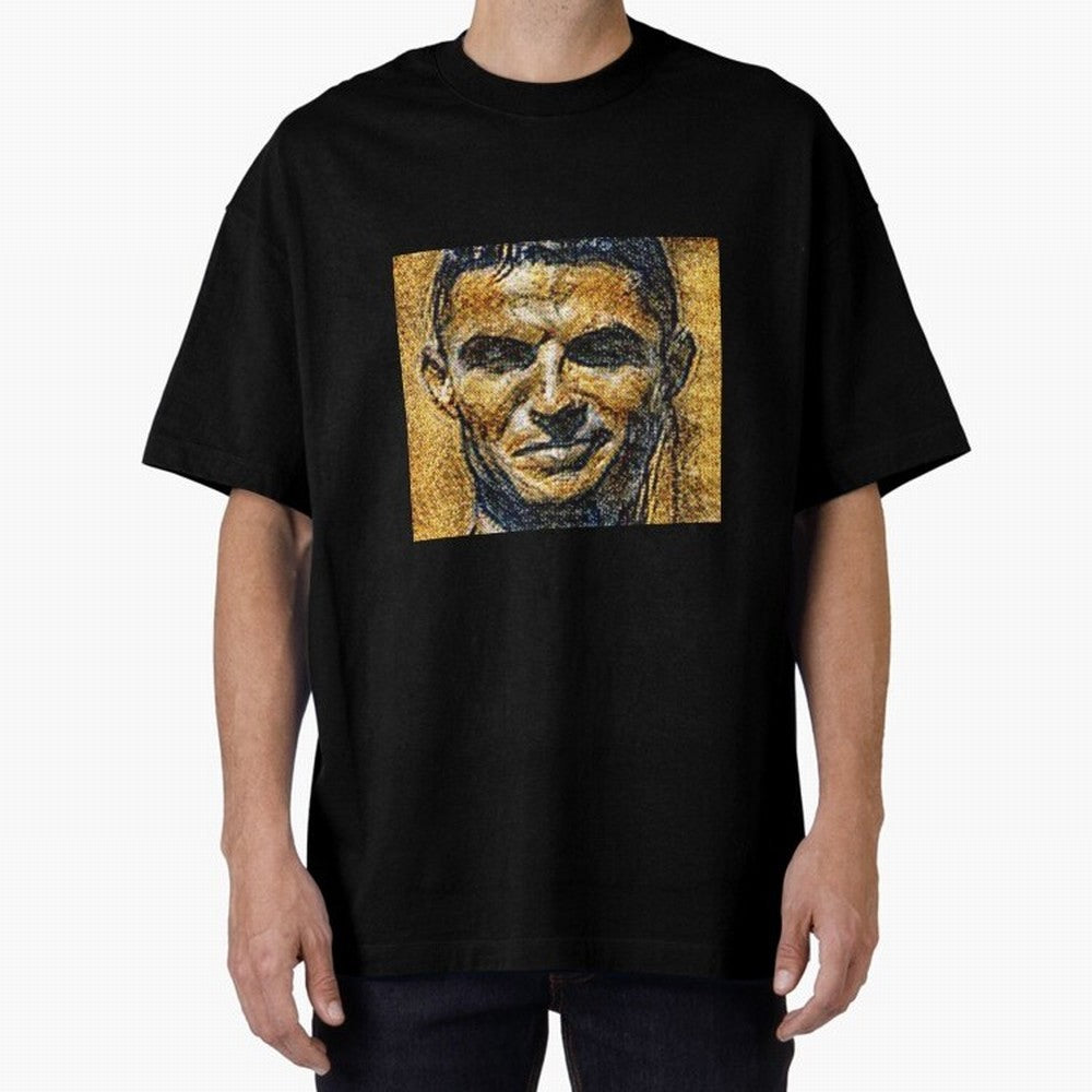 Cristiano Ronaldo Oversized T-Shirt Honor Football Greatness during Match Day Hype around FIFA World Cup 2026, Haaland and Mbappe, Argentina and Brazil, Fan Favorite Moments, National Team Passion, Big Match Drama and Soccer History; Ideal for