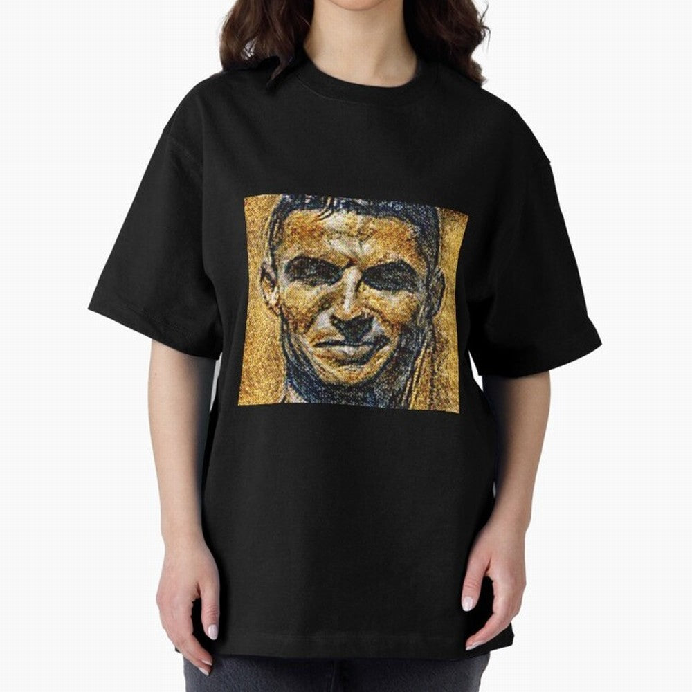 Cristiano Ronaldo Oversized T-Shirt Honor Football Greatness during Match Day Hype around FIFA World Cup 2026, Haaland and Mbappe, Argentina and Brazil, Fan Favorite Moments, National Team Passion, Big Match Drama and Soccer History; Ideal for